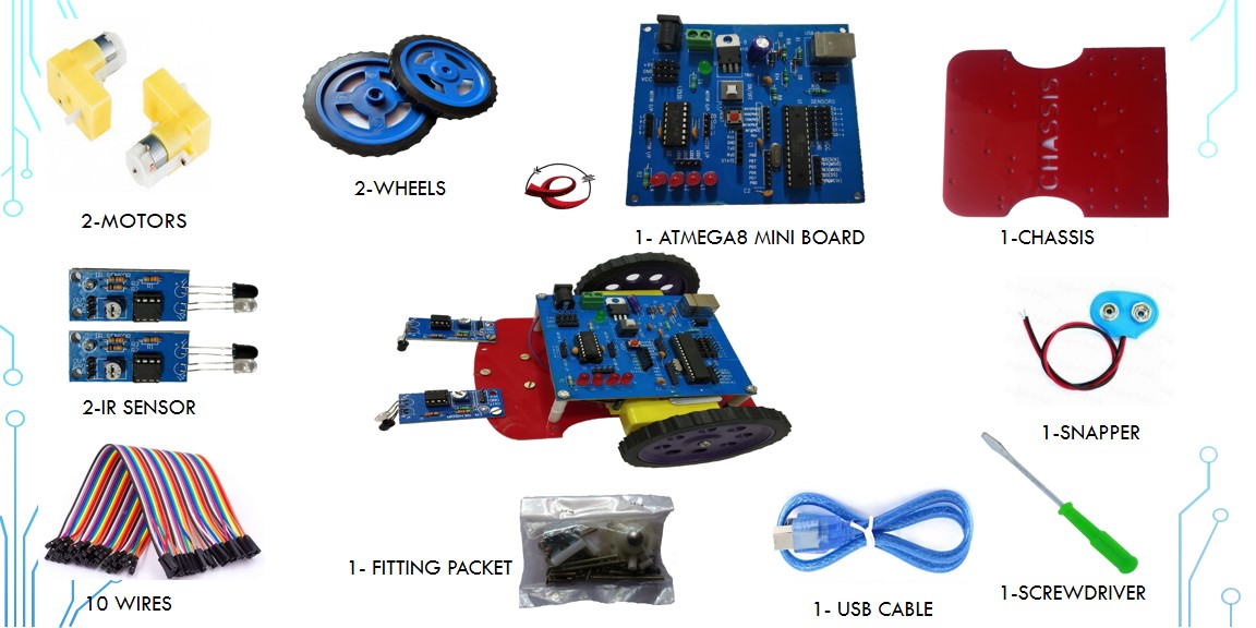  Line Follower (LFR) Programmable Robotic DIY Kit